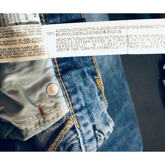 Zara Basic Dept. Z1975 Heritage Denim Womens Size 6 Distressed Jeans - Picture 7 of 7